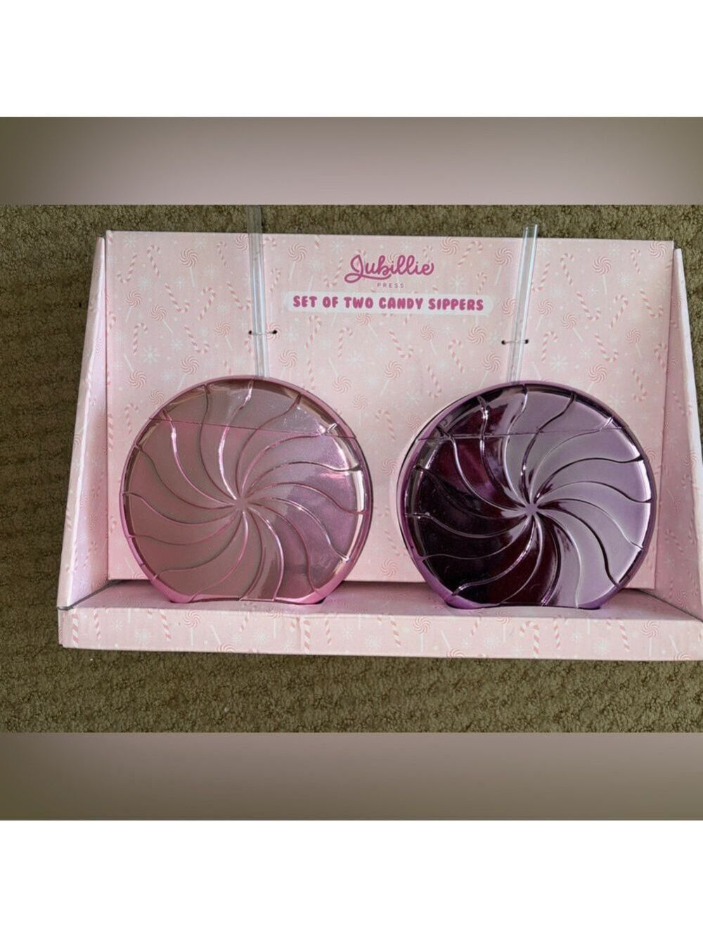 Jubillie Shiny Pink and Purple Candy Sippers Set